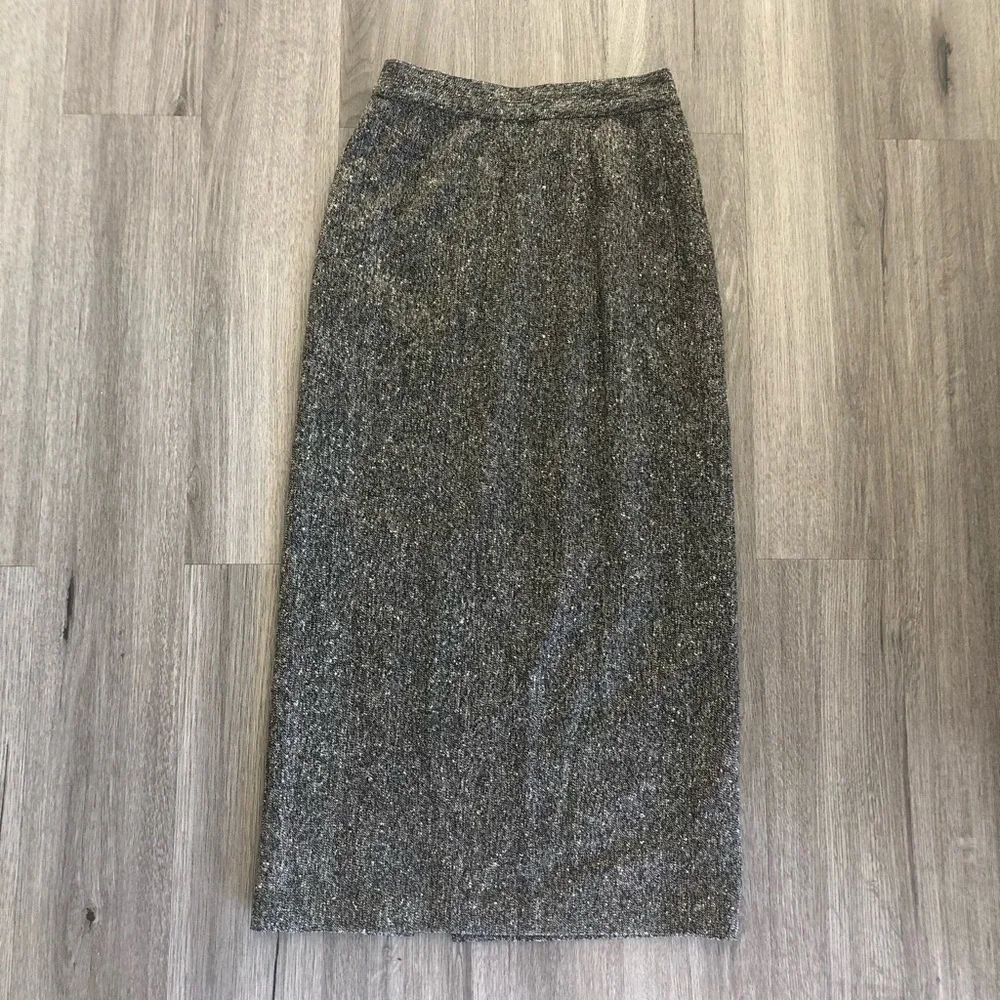 Vintage Iceberg High Waist Made In Italy Wool Pencil Skirt - Picture 6 of 9